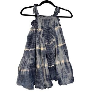 Next - Girls Blue Tie Dye Swing Sundress - Organic Cotton - Size 5 Years